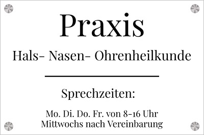 Praxisschild